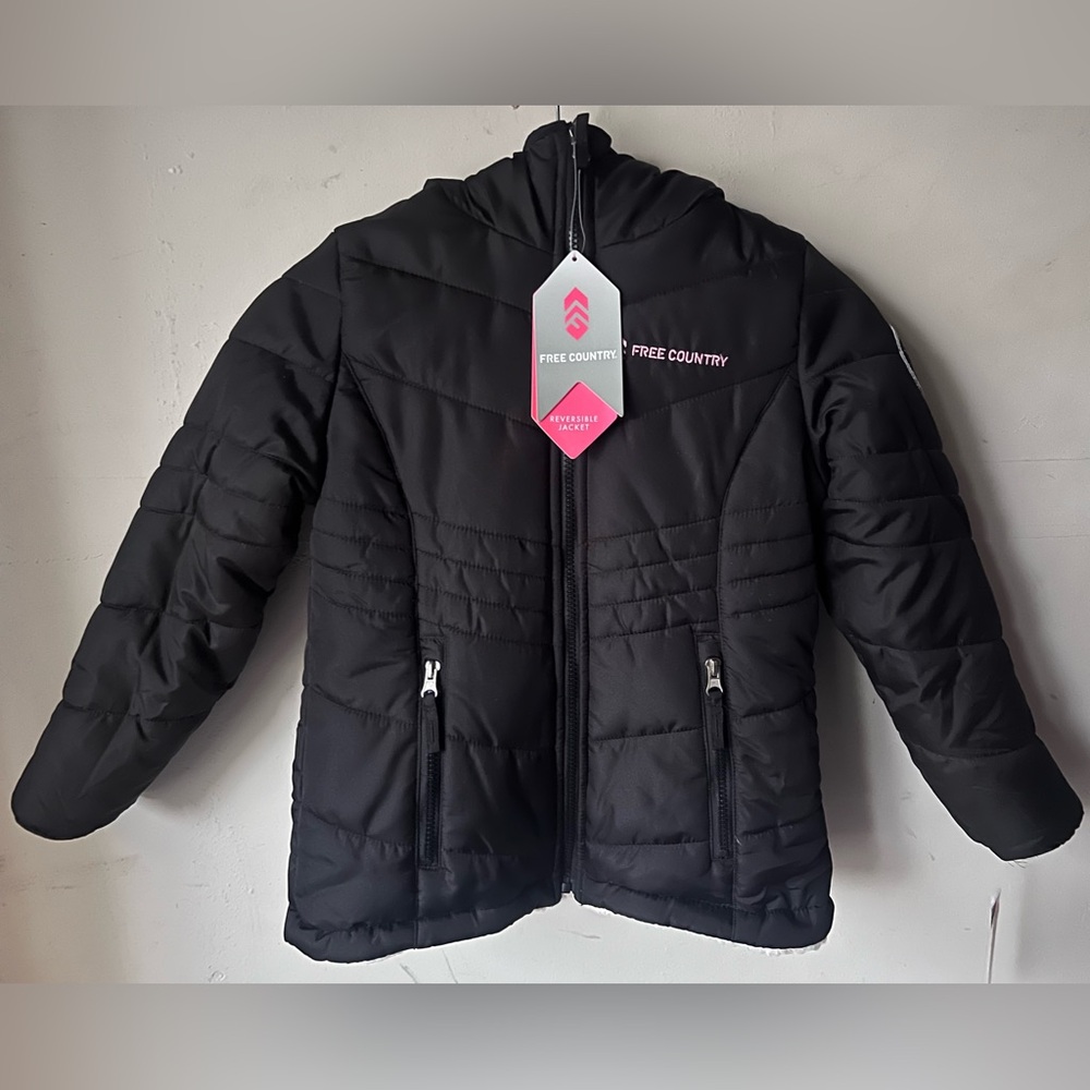 💚 Free Country Reversible‎ Puffer Kids Jacket size Small NWT